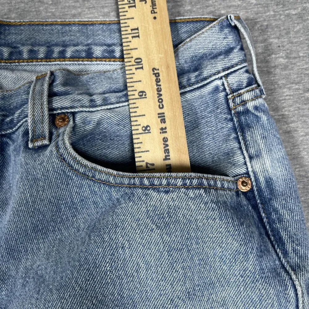 VTG Levi's 501 Jeans Mens 34x34 (32x29) Light Wash Straight Classic Button Fly